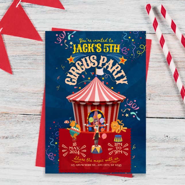 Carnival/Circus Birthday Invitation  (Creator Uploaded)