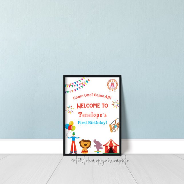 Carnival Circus Birthday Party Welcome Sign (Creator Uploaded)