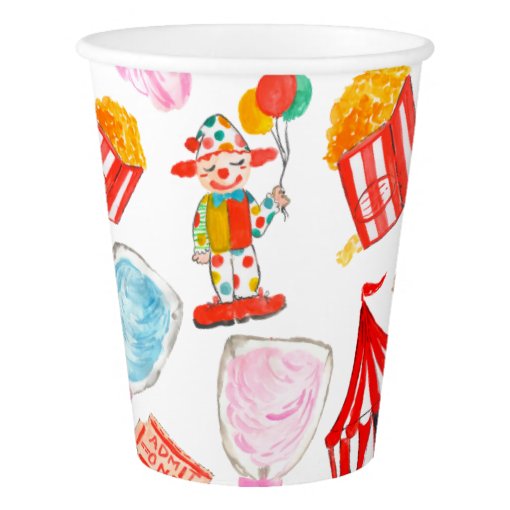 Carnival circus cute birthday paper cup | Zazzle