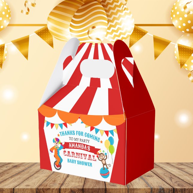Carnival Circus Festival Baby Shower Favor Boxes (Creator Uploaded)