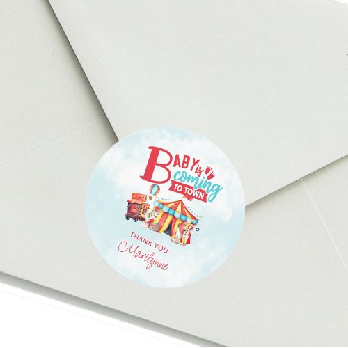 Carnival Circus Festival Baby Shower Sticker