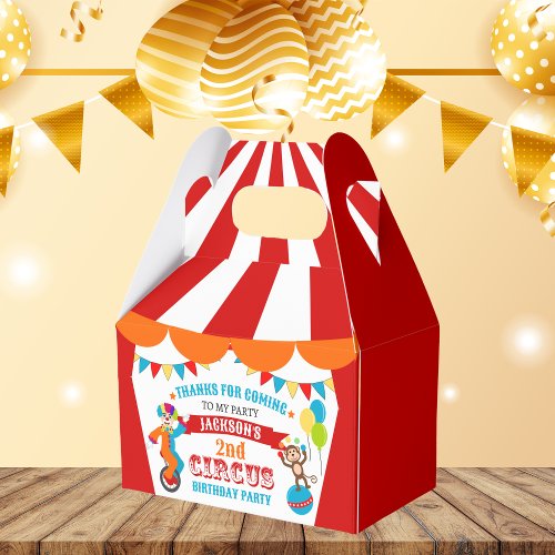 Carnival Circus Festival Kids Birthday Party Favor Boxes