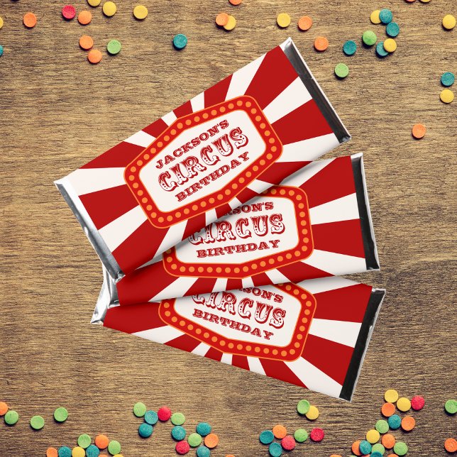 Carnival Circus Festival Kids Birthday Party Hershey Bar Favors (Creator Uploaded)