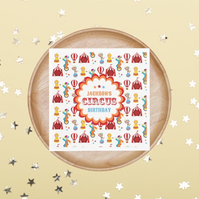 Carnival Circus Festival Kids Birthday Party Napkins (Creator Uploaded)