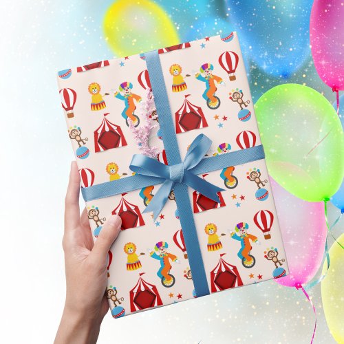 Carnival Circus Festival Kids Birthday Party Wrapping Paper