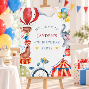 Carnival Circus Kids Birthday Welcome Foam Board
