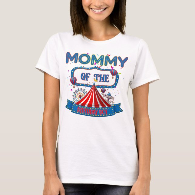 Carnival Circus Party Celebration Mommy Matching  T-Shirt (Front)