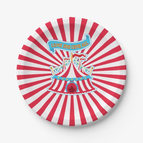 Carnival  Circus Party Come One Come All Plates
