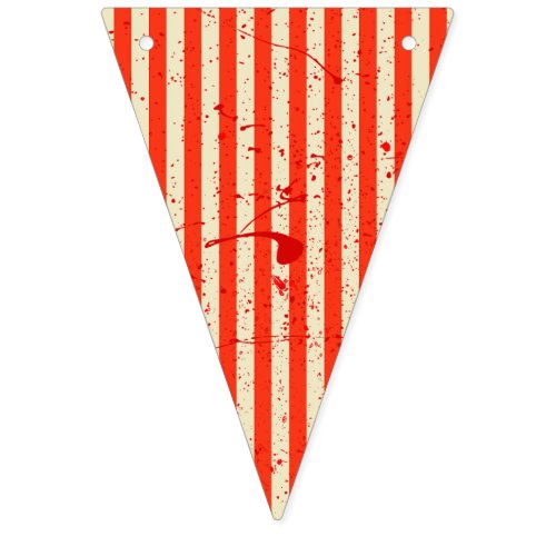Carnival Circus Party Red  Yellow Striped Bloody Bunting Flags
