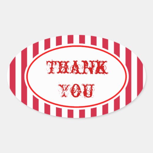 Carnival Circus Party Thank You Stickers
