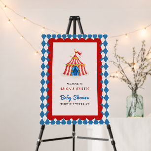 Carnival Circus Retro Baby shower welcome sign
