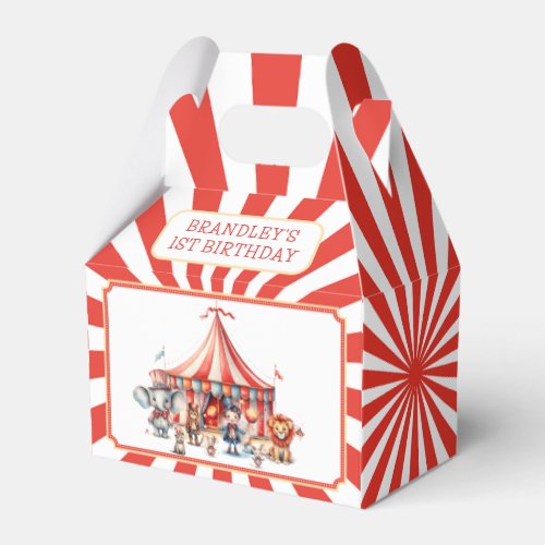 Carnival Circus Show  Animals Birthday Party Favor Boxes