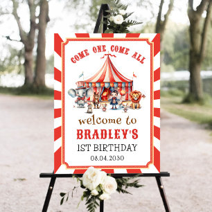 Carnival Circus Show & Animals Birthday Welcome Foam Board