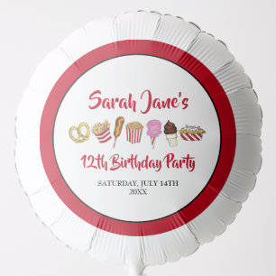 Carnival Circus State Fair Foods Birthday Party Balloon
