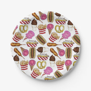 Carnival Circus State Fair Foods Birthday Party Paper Plates