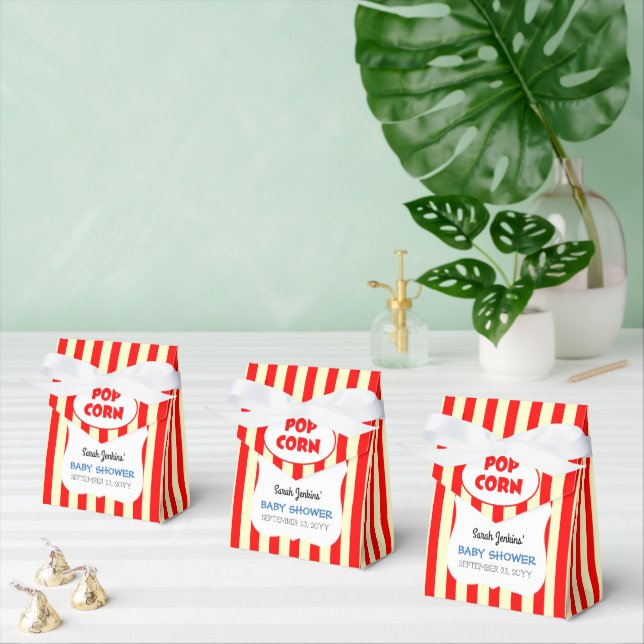 Carnival Circus Stripe Baby Shower Favor Boxes (Multiple)