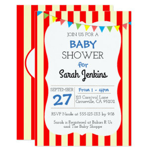 Carnival Themed Baby Shower Invitations 10