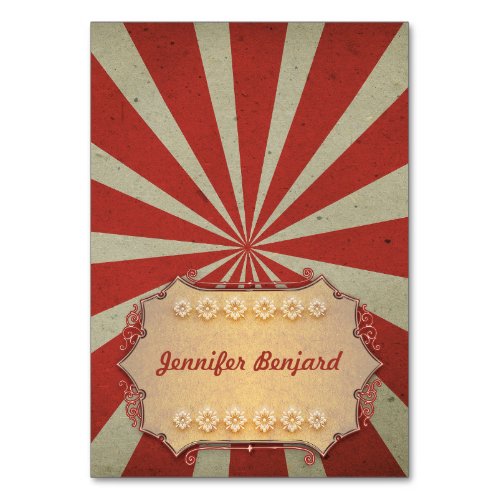 Carnival circus tented place cards _ name cards