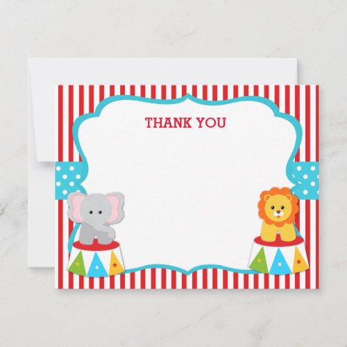 Carnival Circus Thank You Notes Cards