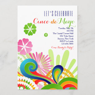 Carnival Colors Cinco de Mayo Invitation