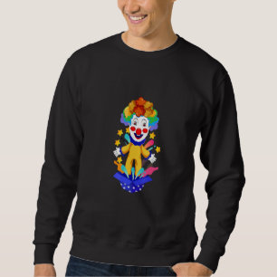 Carnival costume clown out of the box mardi gras f sweatshirt