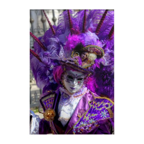 Carnival Costume Venice Acrylic Print