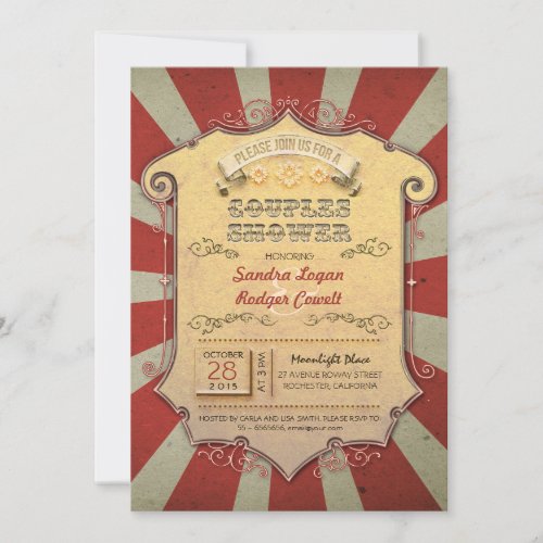 carnival couples shower invitations