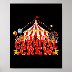 Carnival Crew Matching Circus Staff Tent Party Cir Poster