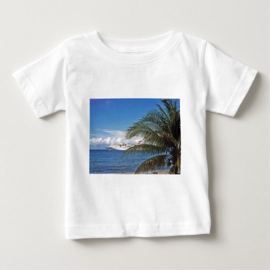Carnival cruise ship docked at Grand Cayman Island Baby T-Shirt