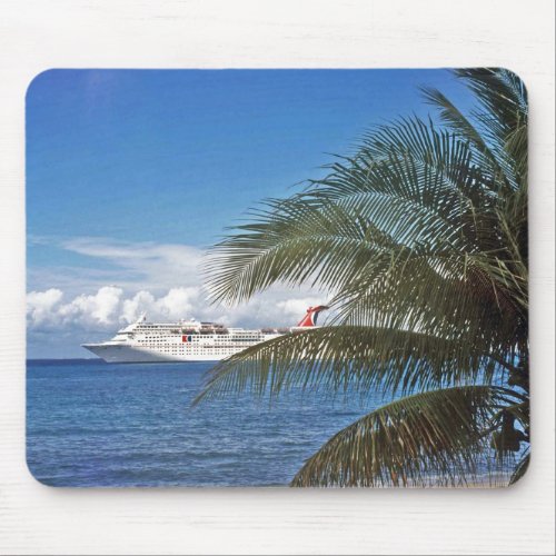 Carnival cruise ship docked at Grand Cayman Mouse Pad