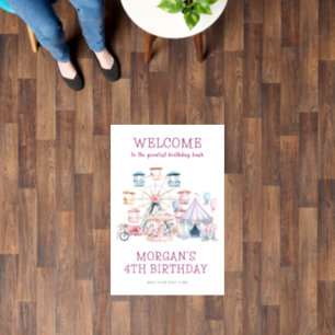 Carnival Cute Birthday Budget Welcome Floor Decals