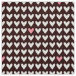 CARNIVAL - Cute Pink Valentine Hearts on Mod Brown Fabric