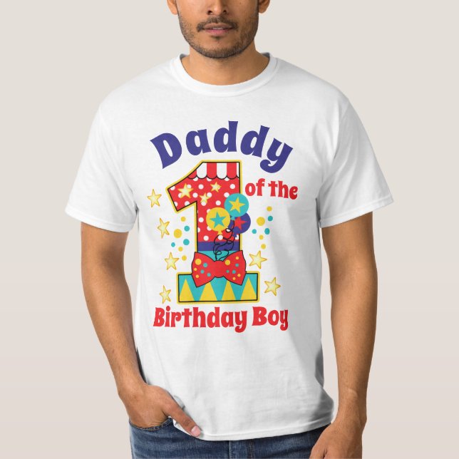 Carnival Daddy of the First Birthday Boy T-Shirt (Front)