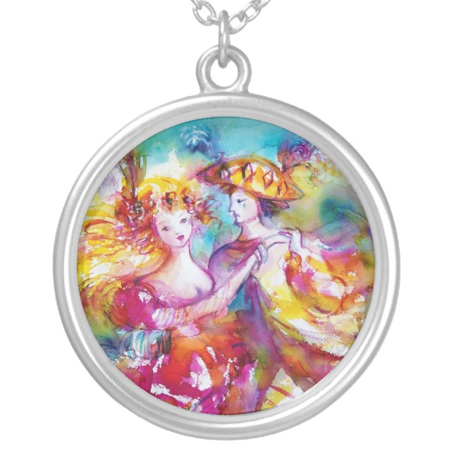 CARNIVAL DANCE 2 SILVER PLATED NECKLACE (Front)