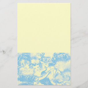 CARNIVAL DANCE , blue cream Stationery