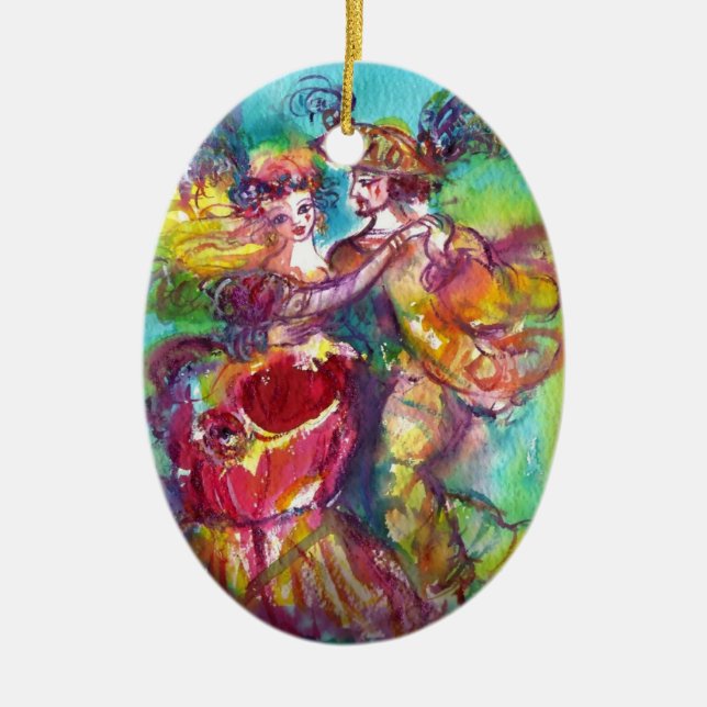 CARNIVAL DANCE CERAMIC ORNAMENT (Front)