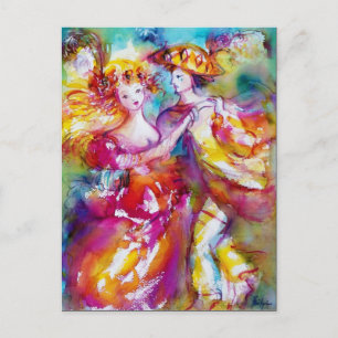 CARNIVAL DANCE INVITATION POSTCARD