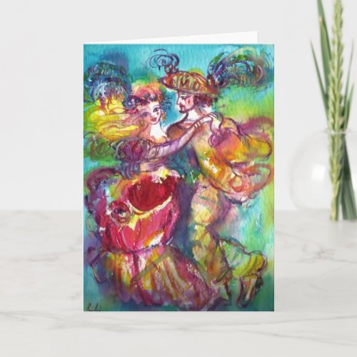 CARNIVAL DANCE  Venetian Masquerade Ball Card