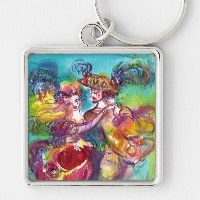 CARNIVAL DANCE Venetian Masquerade Ball Keychain (Front)