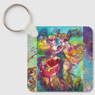 CARNIVAL DANCE Venetian Masquerade Ball Keychain