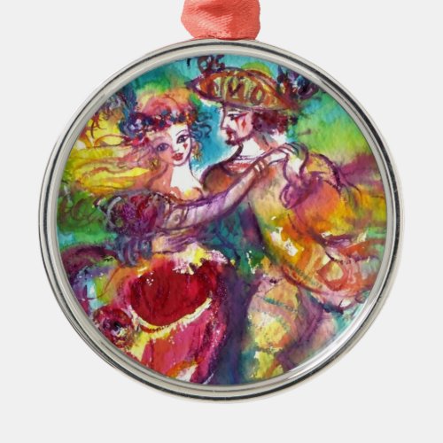 CARNIVAL DANCE  Venetian Masquerade Metal Ornament