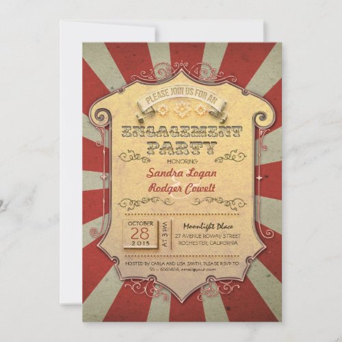 carnival engagement party invitations