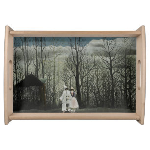 Carnival Evening, Henri Rousseau oil painting 1886 Serving Tray