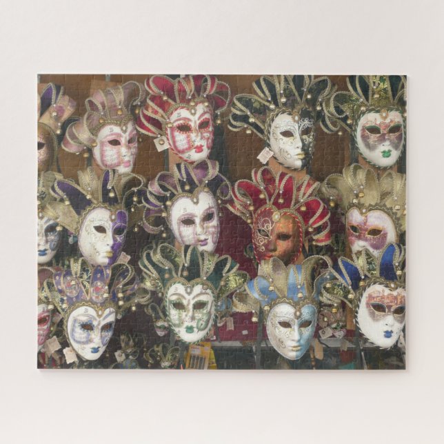 Carnival Face Masks, Italian Street Market Jigsaw Puzzle (Horizontal)