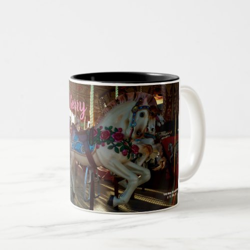 Carnival Fair Carousel Merry_Go_Roung Horse Two_Tone Coffee Mug