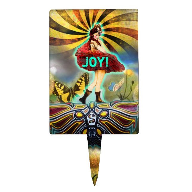 Carnival Fairy Joy Cake Topper (Front)