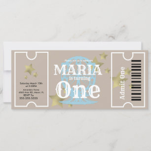 Carnival Ferris Wheel Birthday Ticket Party Invitation