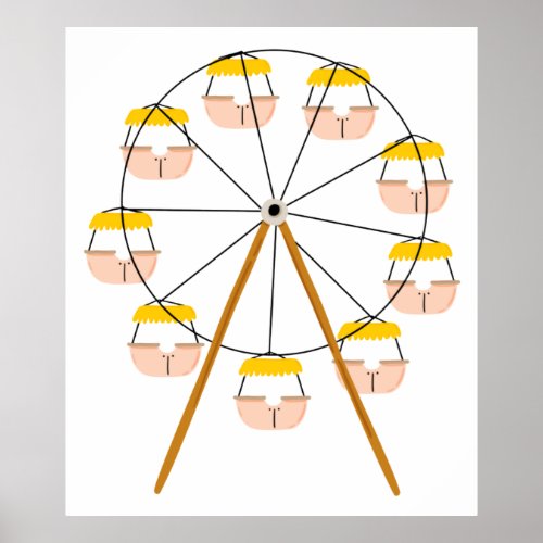 Carnival Ferris Wheel Poster
