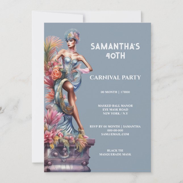 Carnival Festival Parade lgbtq gay pride party Invitation (Front)