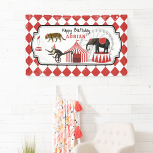 Carnival Festival Theme Animals Big Top Birthday Banner